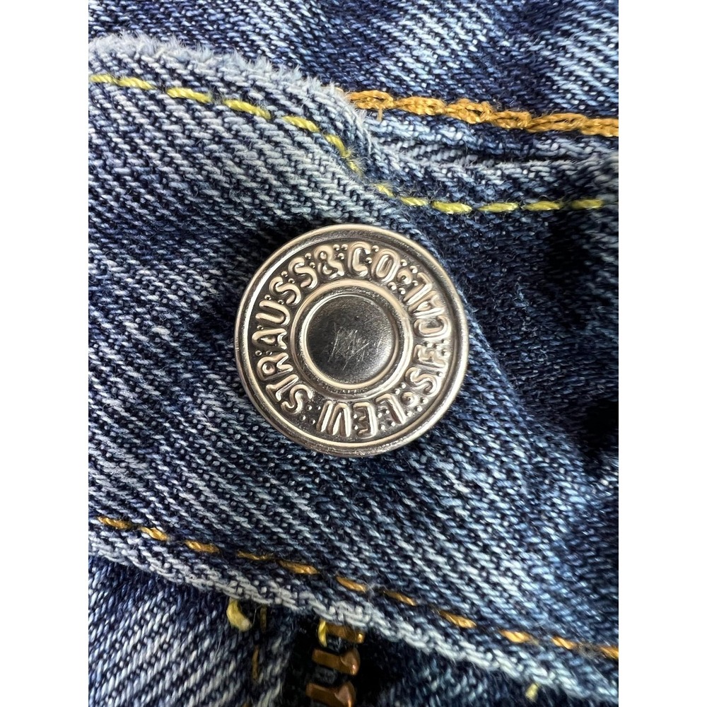 Levis 505 Mens 36x34 Blue Regular Straight Denim Jeans Medium Wash 00505-4891 - Picture 6 of 16